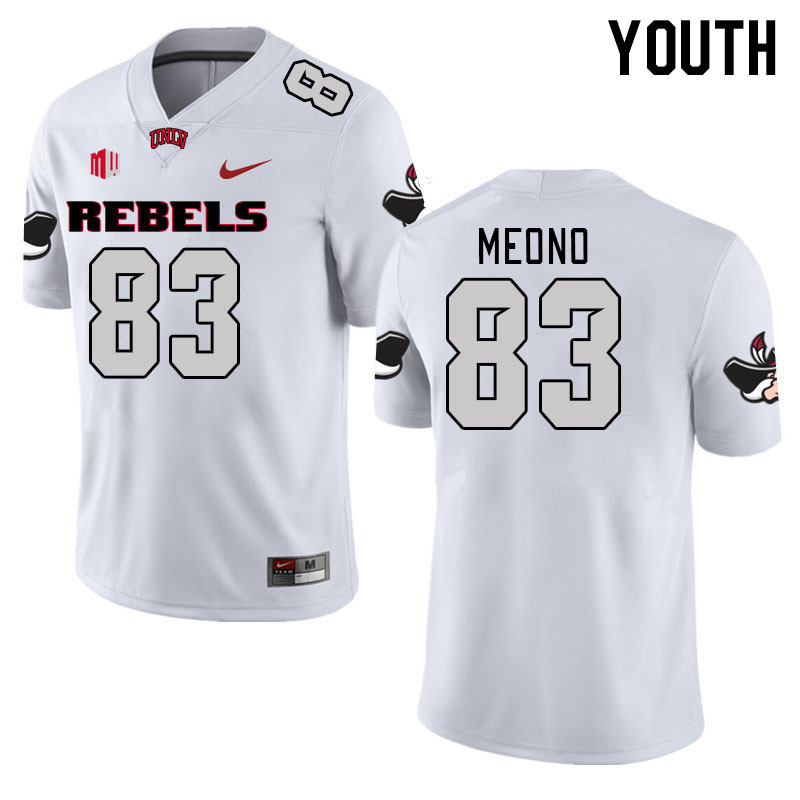 Youth #83 Andre Meono UNLV Rebels 2023 College Football Jerseys Stitched-White - Click Image to Close